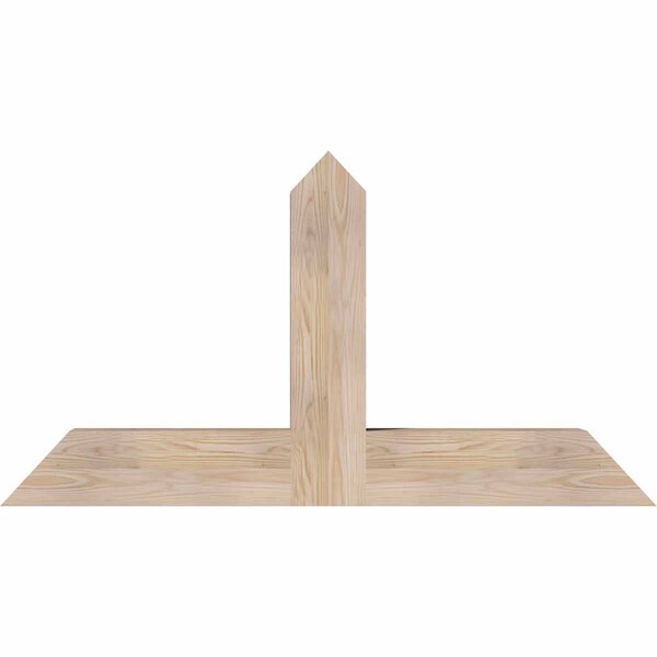 Ekena Millwork Portland Smooth Timber Gable Bracket, Douglas Fir, 48"W x 26"H x 5 1/2"D x 5 1/2"F, 13/12 Pitch GBW048X26X0606POR00SDF - main
